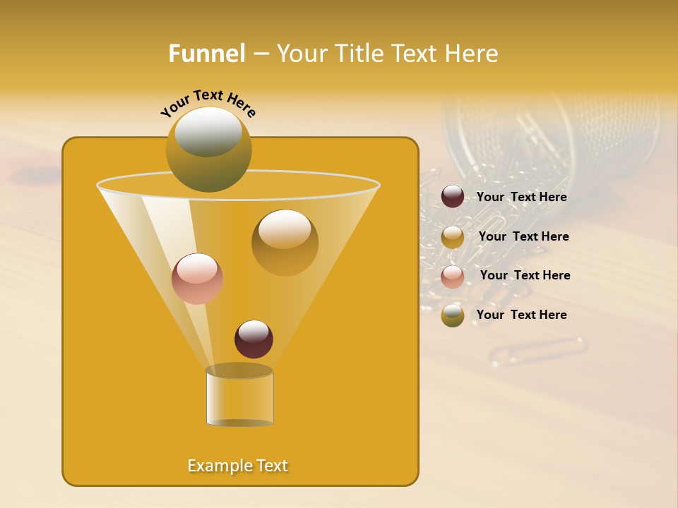 Rotary Card File On A Desk PowerPoint Template