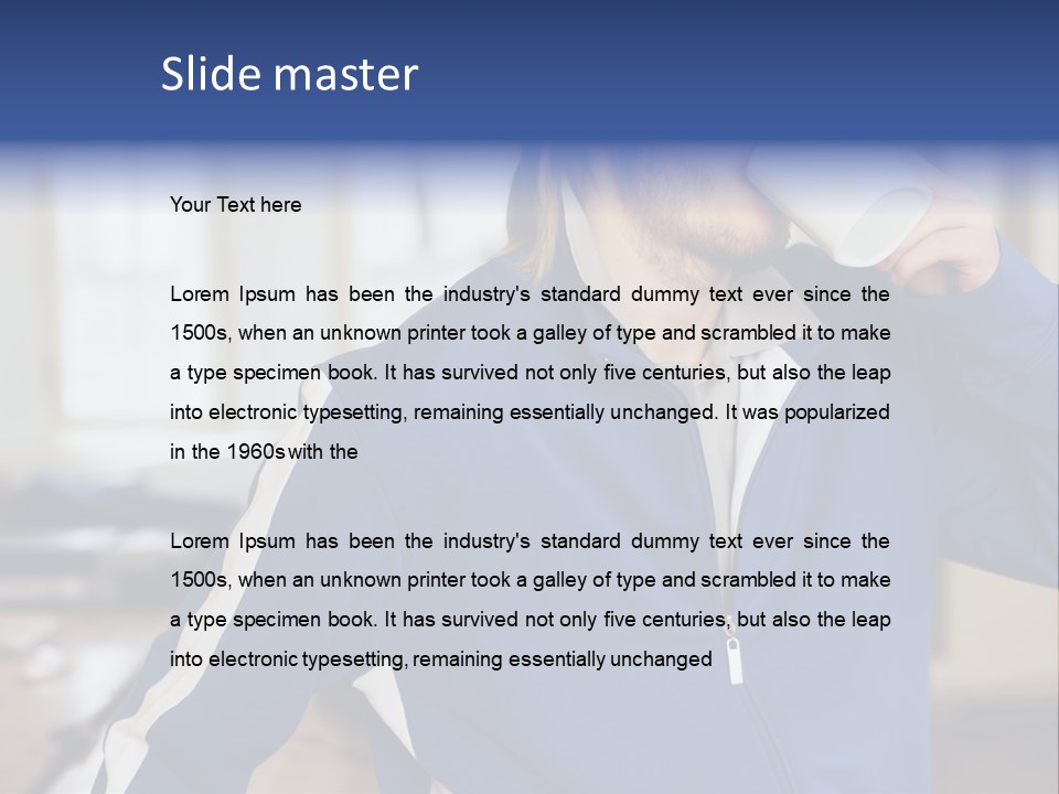 Inside Contemplation Officeinterior PowerPoint Template