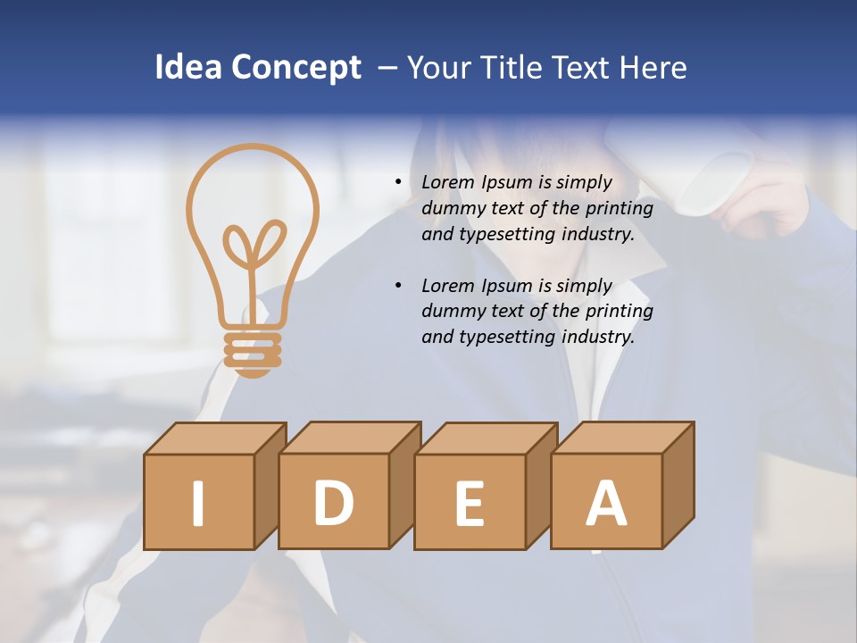 Inside Contemplation Officeinterior PowerPoint Template