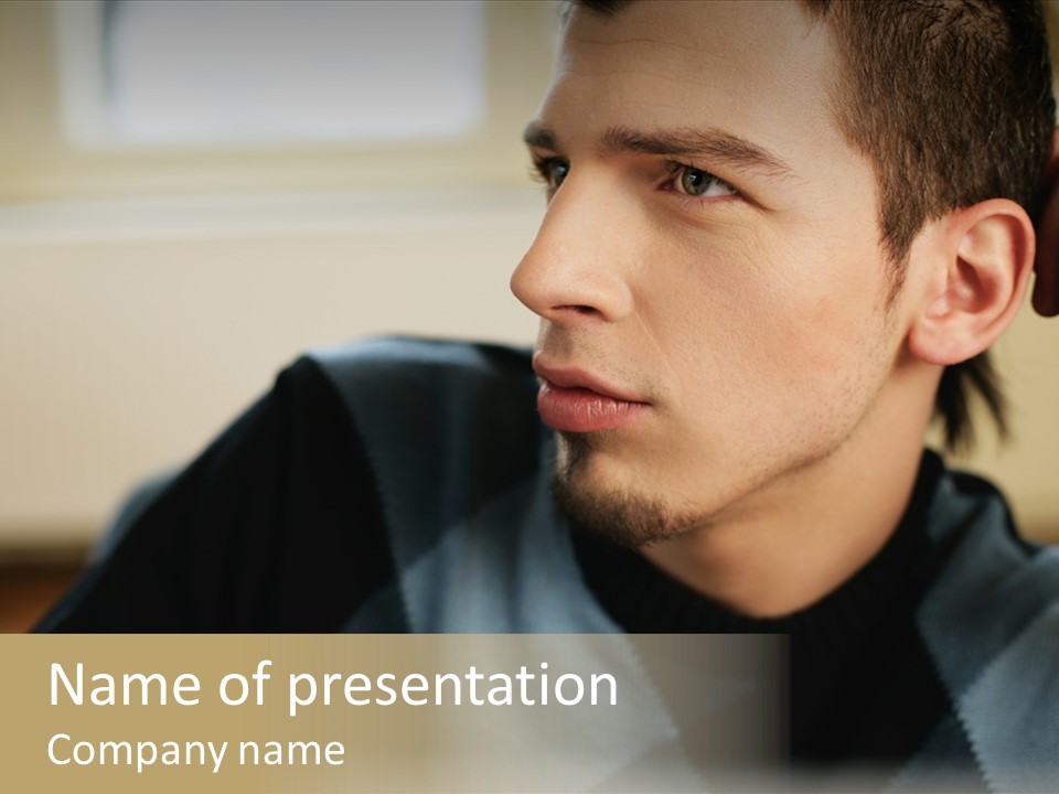 Youngman Thought Mural PowerPoint Template