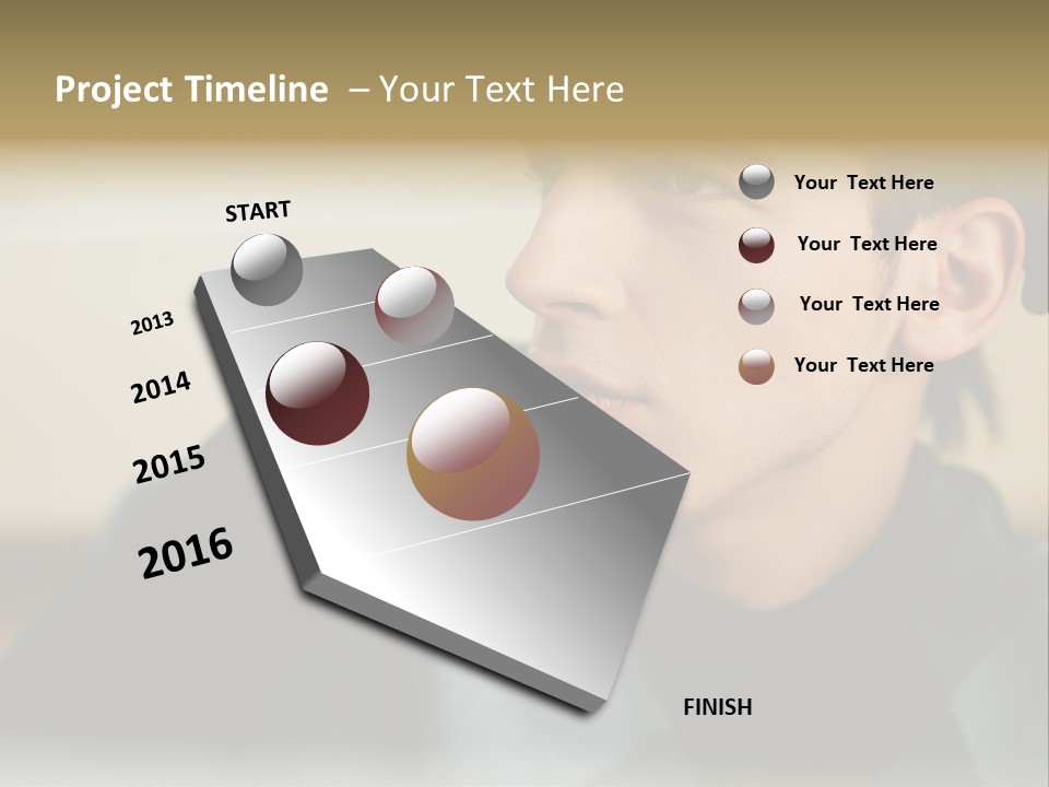 Youngman Thought Mural PowerPoint Template