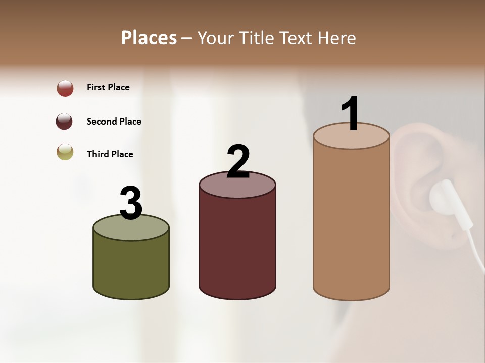 Business Ear Oneperson PowerPoint Template