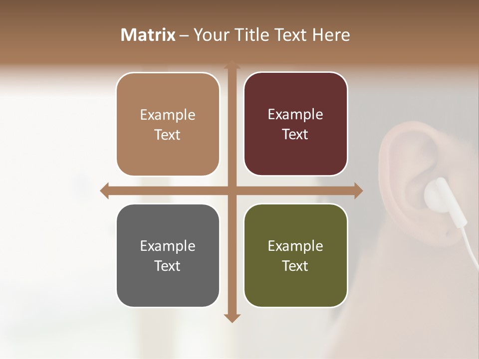 Business Ear Oneperson PowerPoint Template