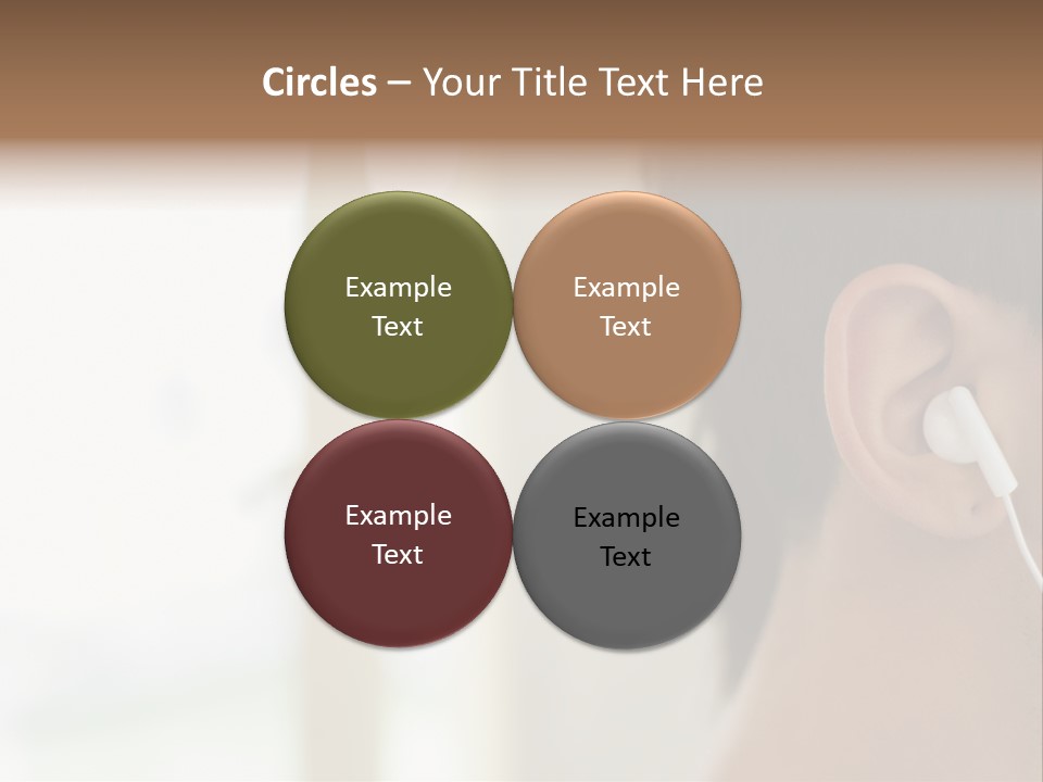 Business Ear Oneperson PowerPoint Template