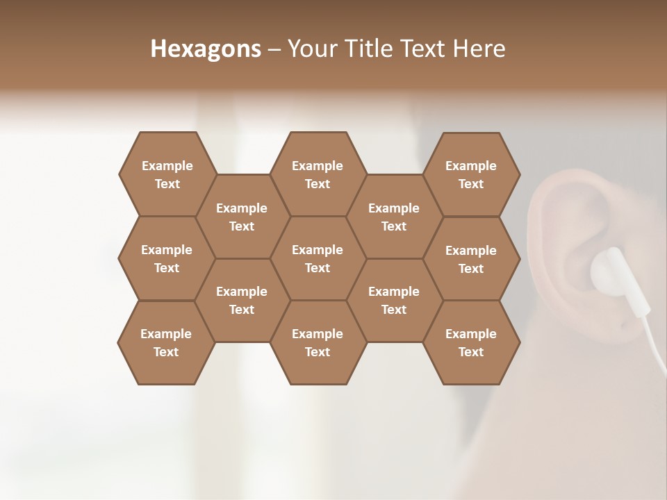 Business Ear Oneperson PowerPoint Template