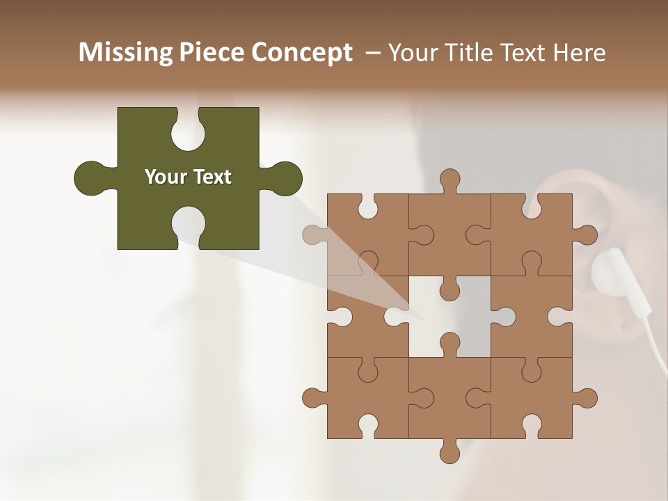 Business Ear Oneperson PowerPoint Template