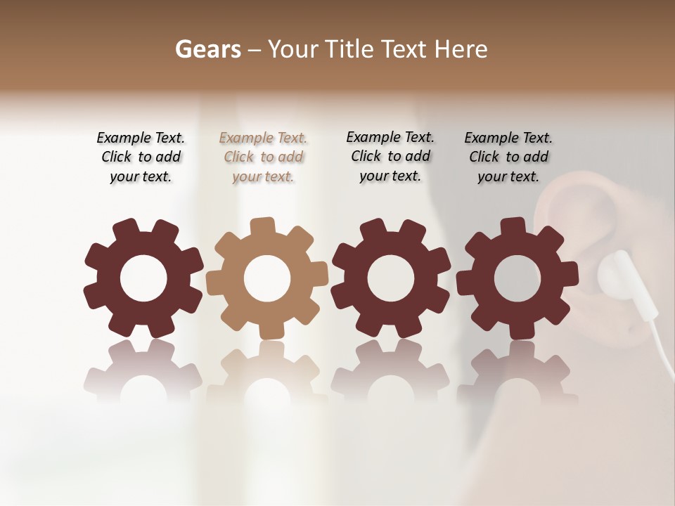 Business Ear Oneperson PowerPoint Template