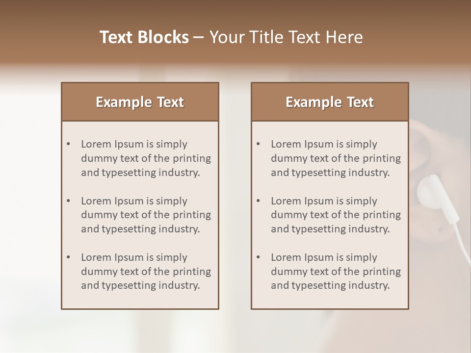 Business Ear Oneperson PowerPoint Template