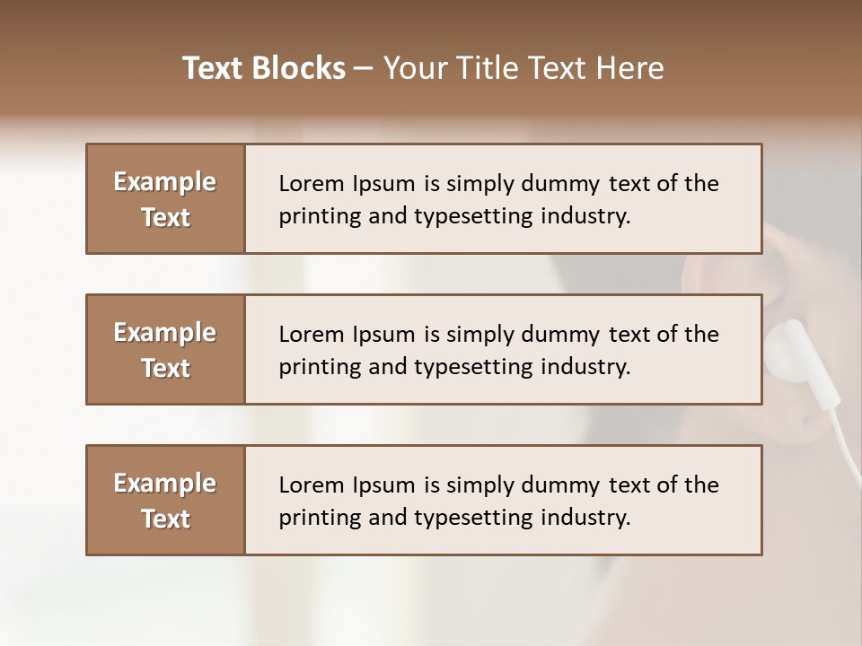 Business Ear Oneperson PowerPoint Template