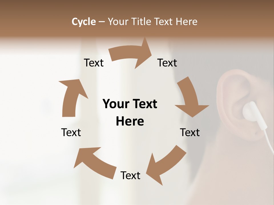 Business Ear Oneperson PowerPoint Template