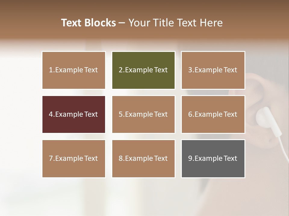 Business Ear Oneperson PowerPoint Template