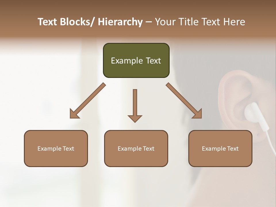 Business Ear Oneperson PowerPoint Template