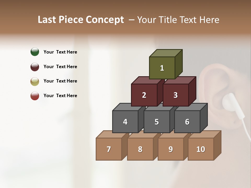 Business Ear Oneperson PowerPoint Template