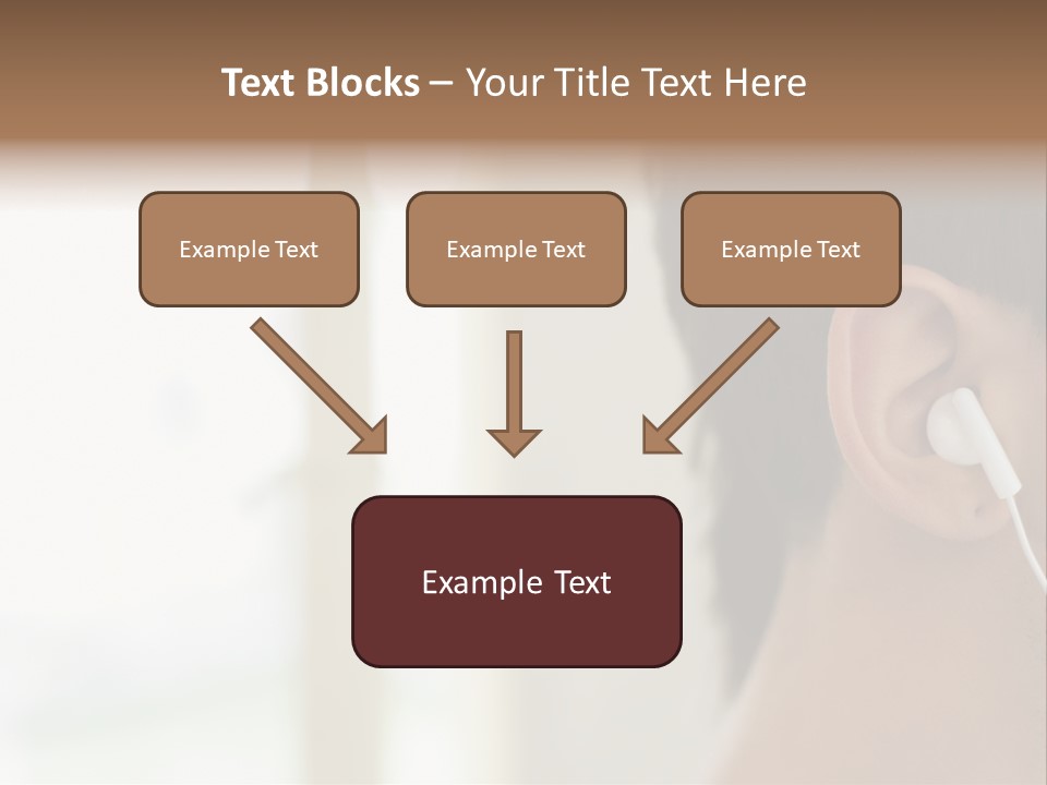 Business Ear Oneperson PowerPoint Template