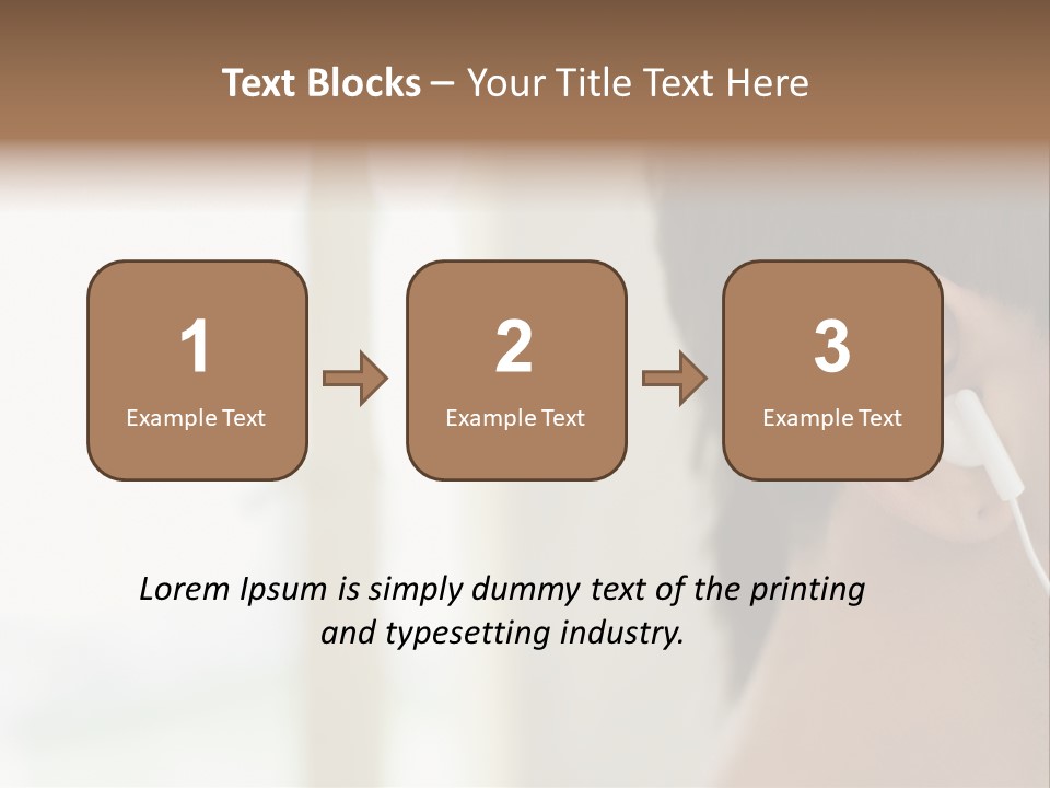 Business Ear Oneperson PowerPoint Template