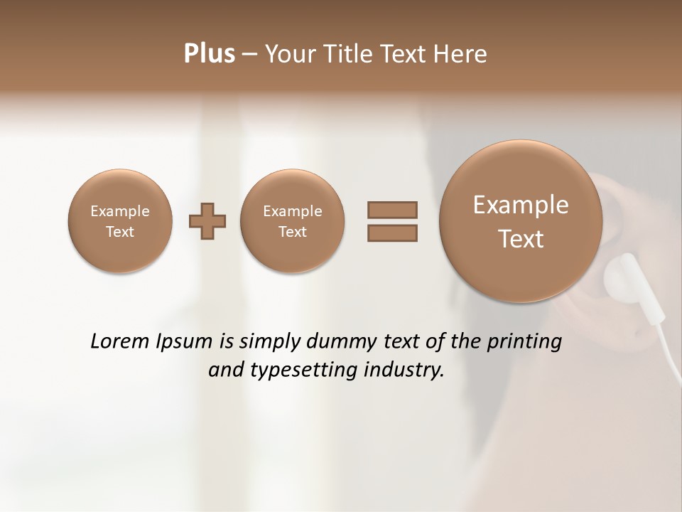Business Ear Oneperson PowerPoint Template