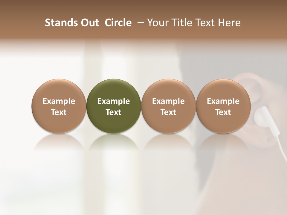 Business Ear Oneperson PowerPoint Template