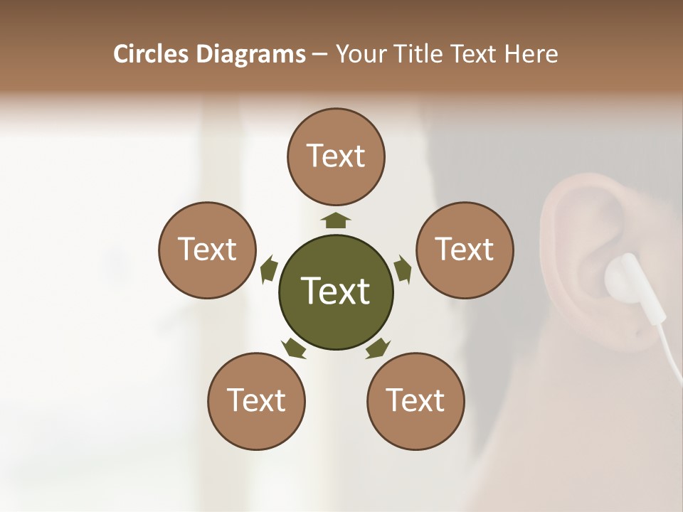 Business Ear Oneperson PowerPoint Template