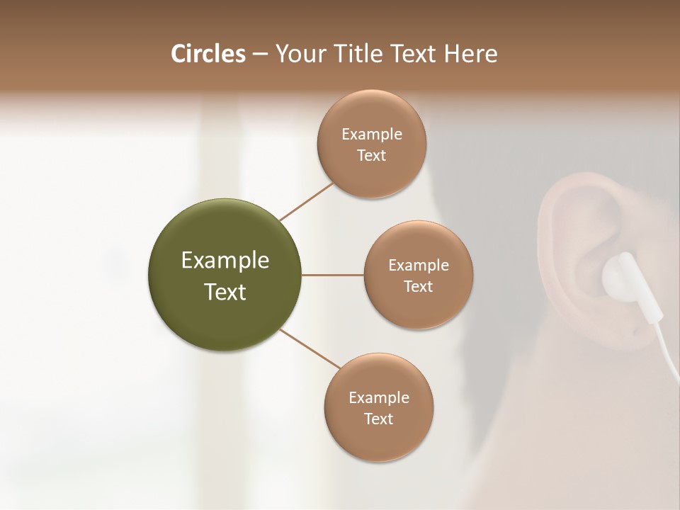 Business Ear Oneperson PowerPoint Template