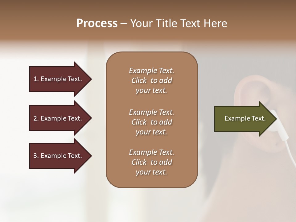Business Ear Oneperson PowerPoint Template