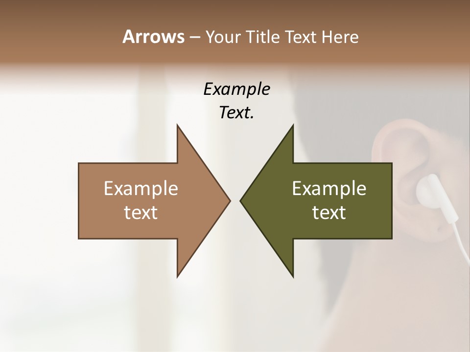 Business Ear Oneperson PowerPoint Template