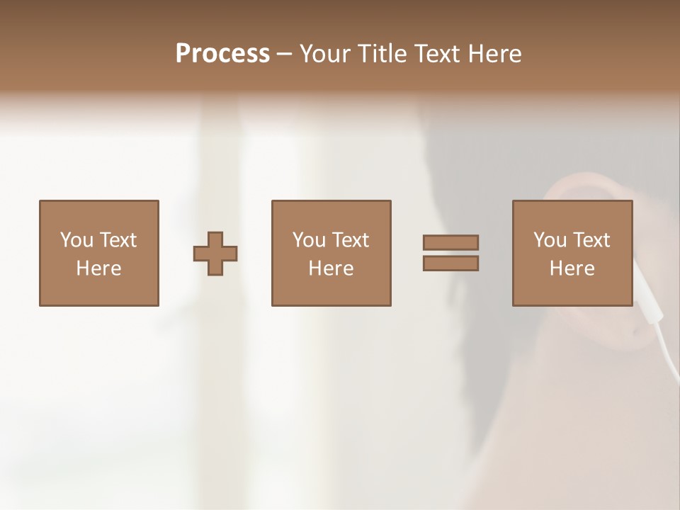 Business Ear Oneperson PowerPoint Template