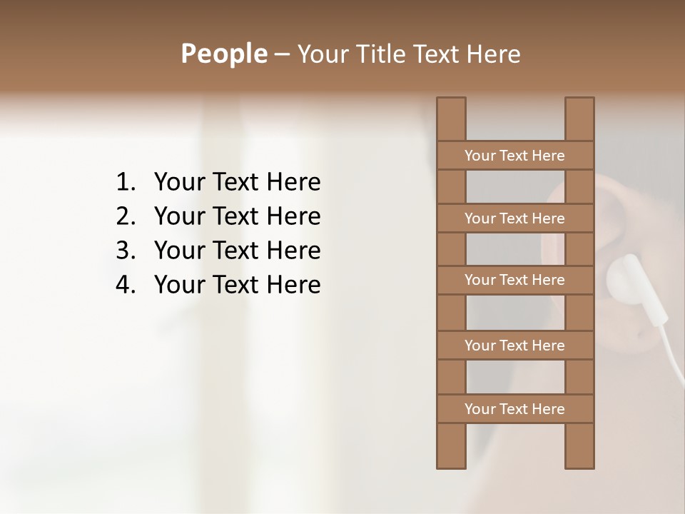 Business Ear Oneperson PowerPoint Template