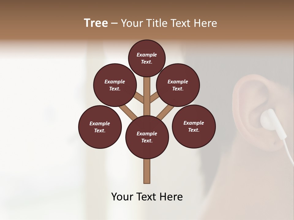 Business Ear Oneperson PowerPoint Template