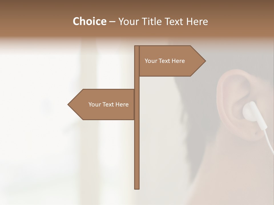 Business Ear Oneperson PowerPoint Template