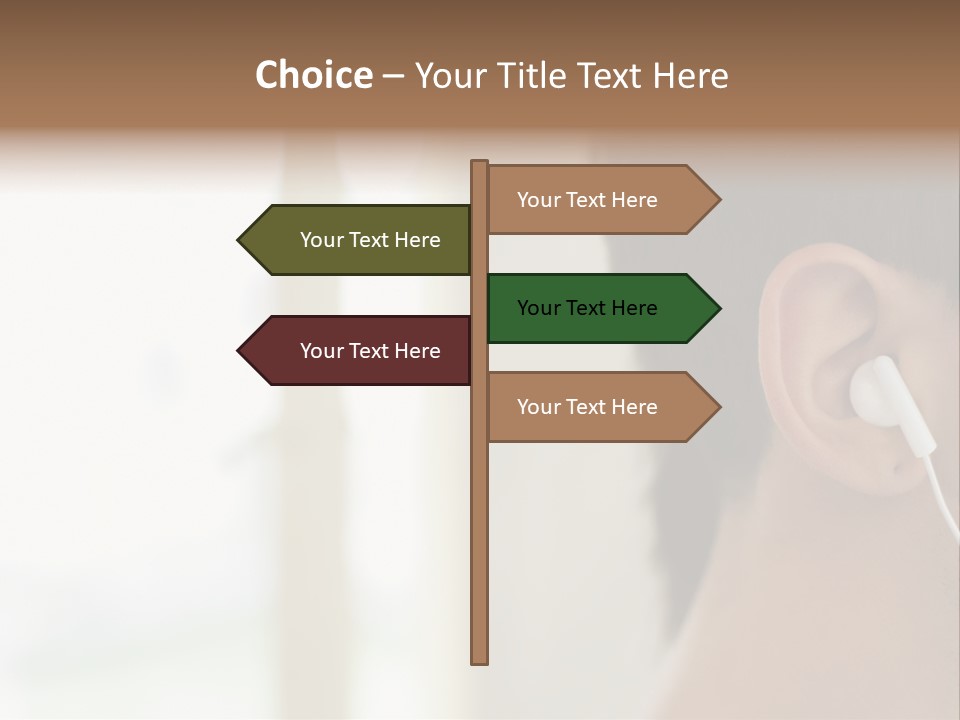 Business Ear Oneperson PowerPoint Template