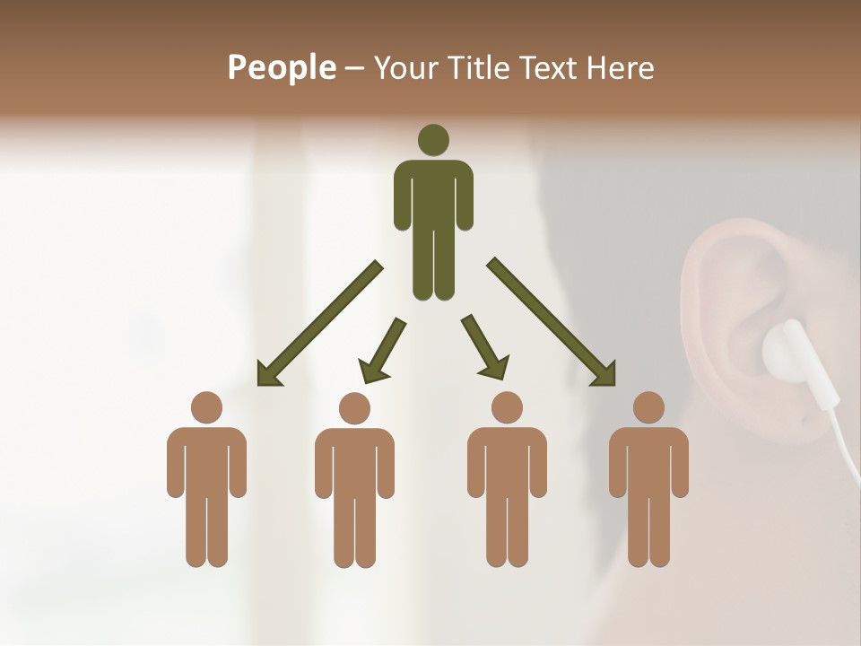 Business Ear Oneperson PowerPoint Template