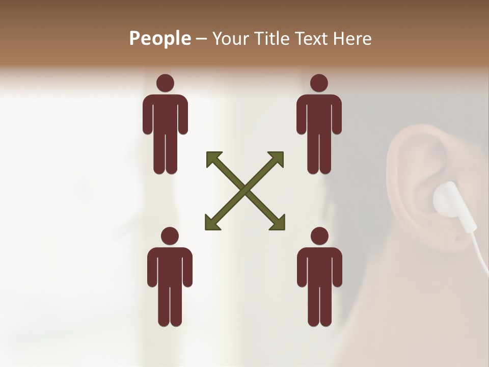 Business Ear Oneperson PowerPoint Template