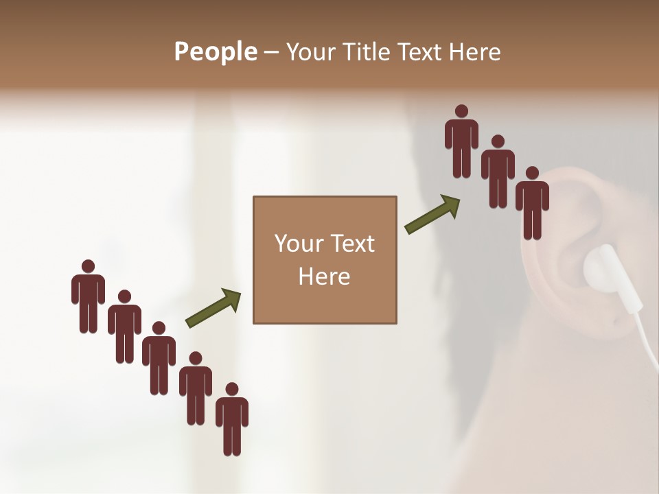 Business Ear Oneperson PowerPoint Template