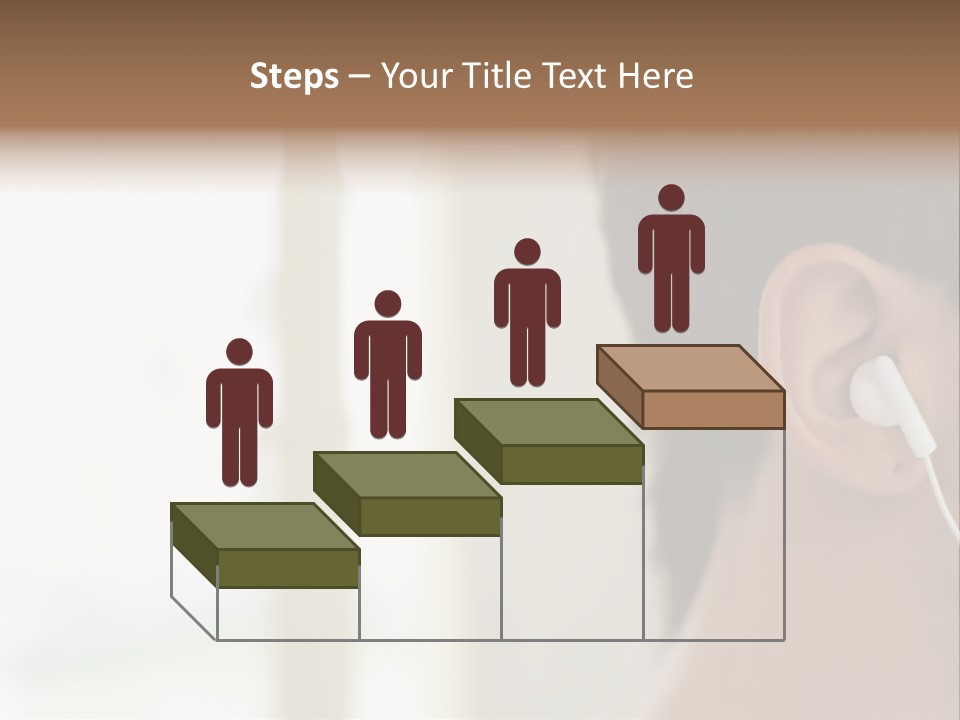 Business Ear Oneperson PowerPoint Template