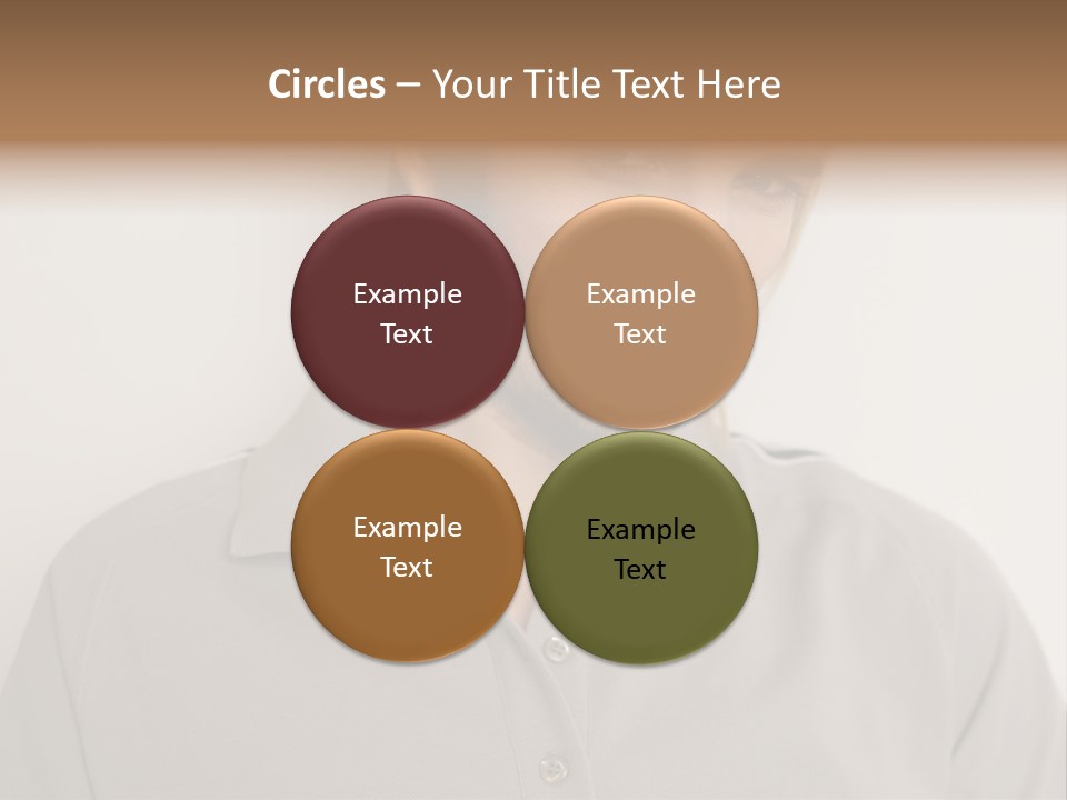 Young Man In A Grey Polo Shirt PowerPoint Template