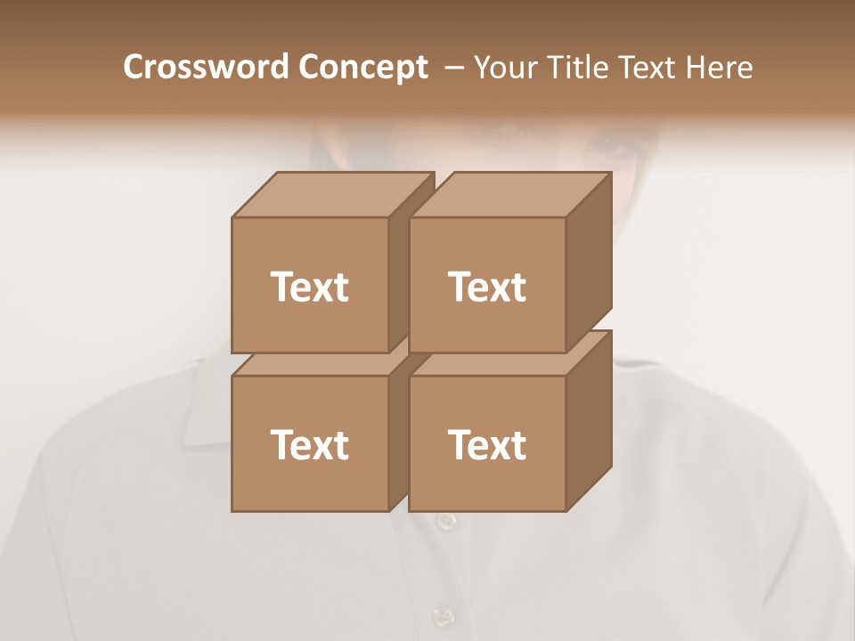 Young Man In A Grey Polo Shirt PowerPoint Template