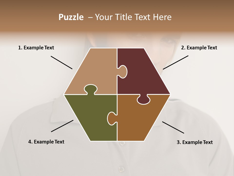 Young Man In A Grey Polo Shirt PowerPoint Template