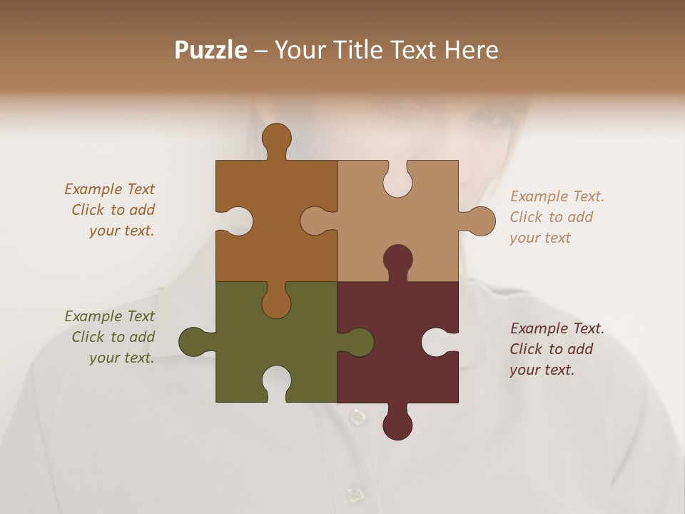 Young Man In A Grey Polo Shirt PowerPoint Template