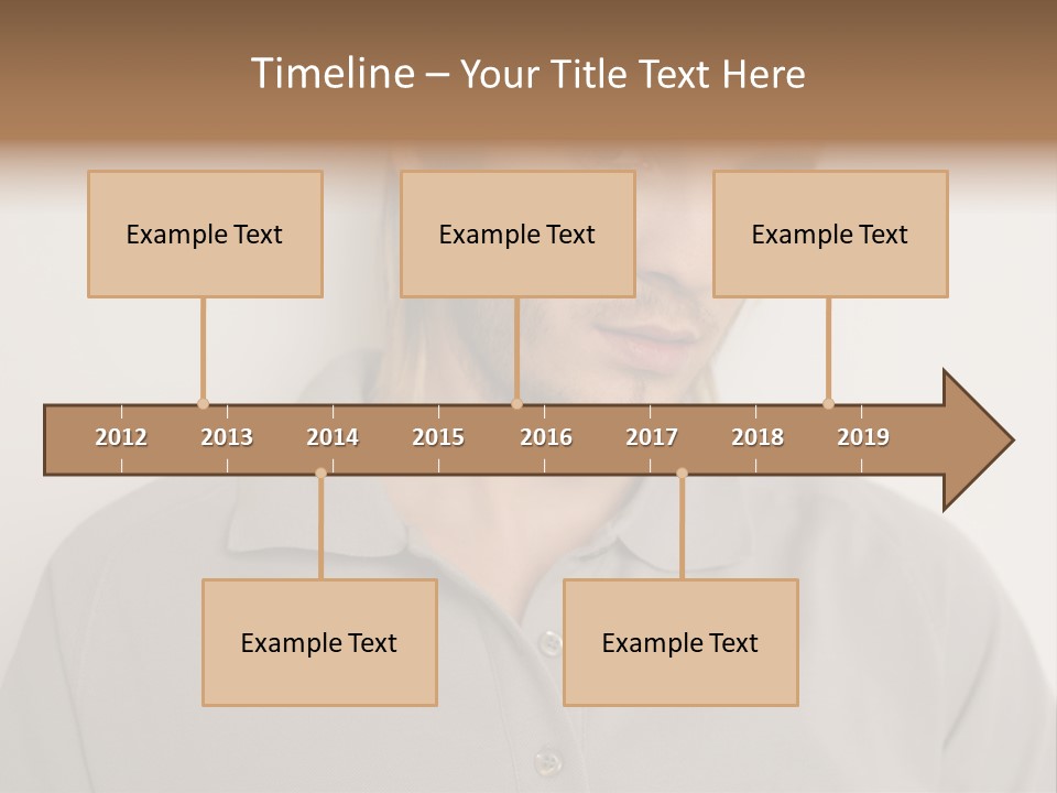 Young Man In A Grey Polo Shirt PowerPoint Template