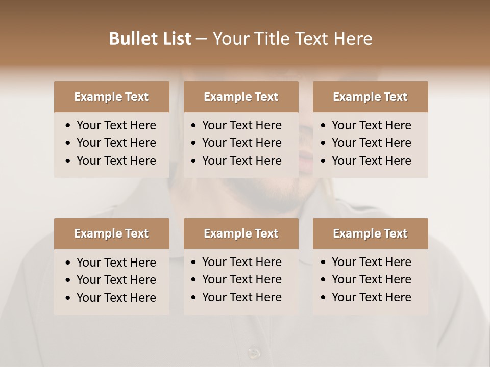 Young Man In A Grey Polo Shirt PowerPoint Template