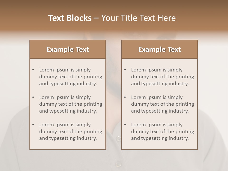 Young Man In A Grey Polo Shirt PowerPoint Template