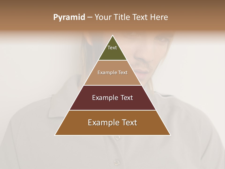 Young Man In A Grey Polo Shirt PowerPoint Template