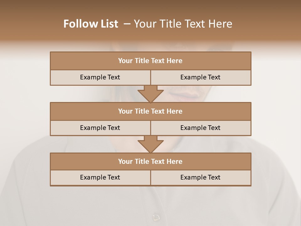 Young Man In A Grey Polo Shirt PowerPoint Template