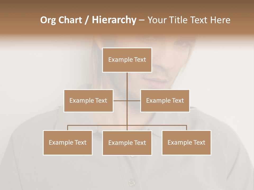 Young Man In A Grey Polo Shirt PowerPoint Template