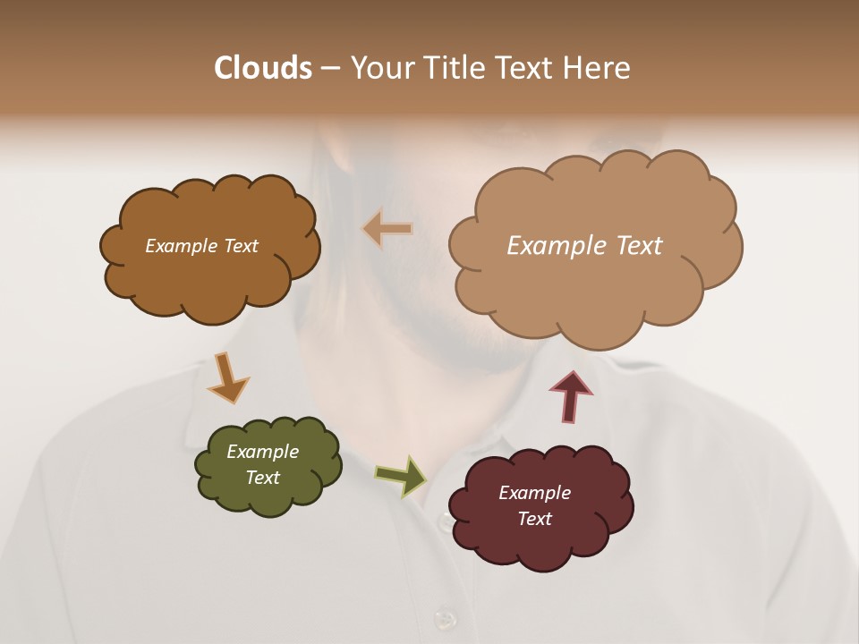 Young Man In A Grey Polo Shirt PowerPoint Template