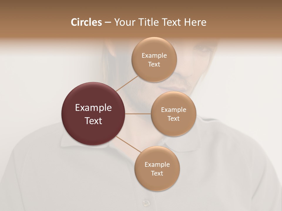 Young Man In A Grey Polo Shirt PowerPoint Template