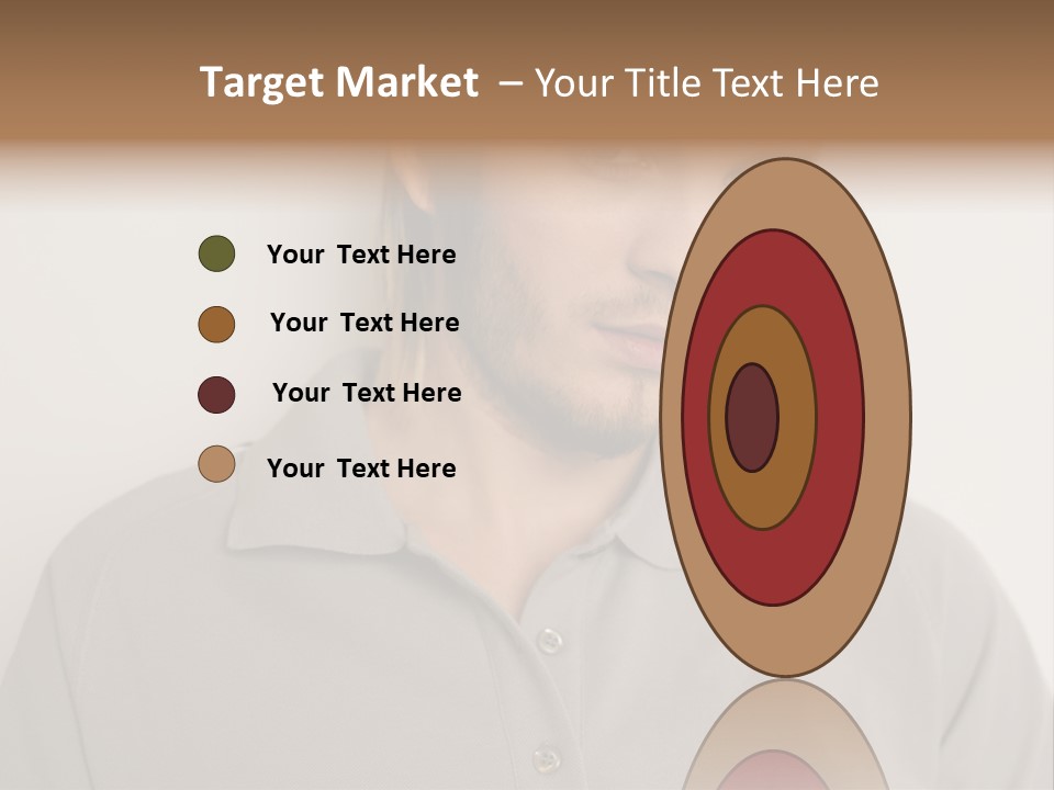 Young Man In A Grey Polo Shirt PowerPoint Template