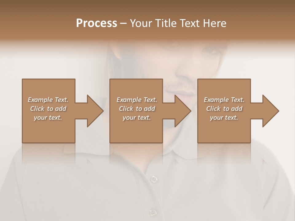 Young Man In A Grey Polo Shirt PowerPoint Template