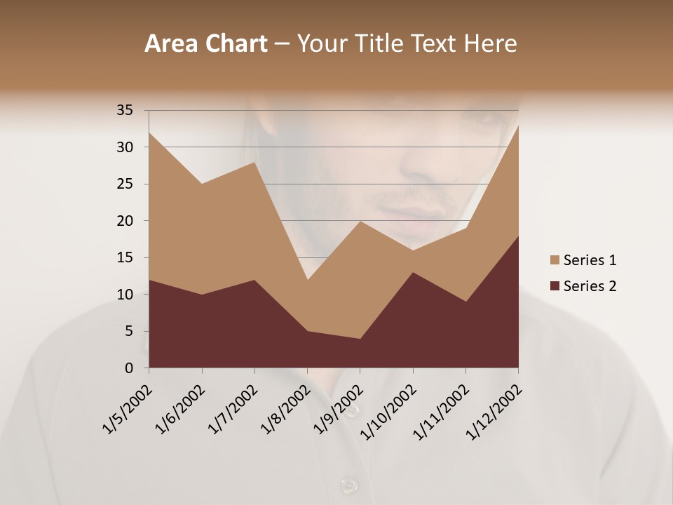 Young Man In A Grey Polo Shirt PowerPoint Template