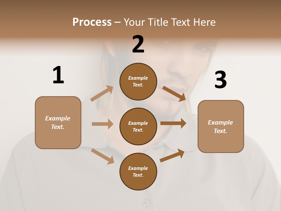 Young Man In A Grey Polo Shirt PowerPoint Template